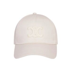 Celine Triomphe Baseball Cap Hat White M- Free Gift With Purchase